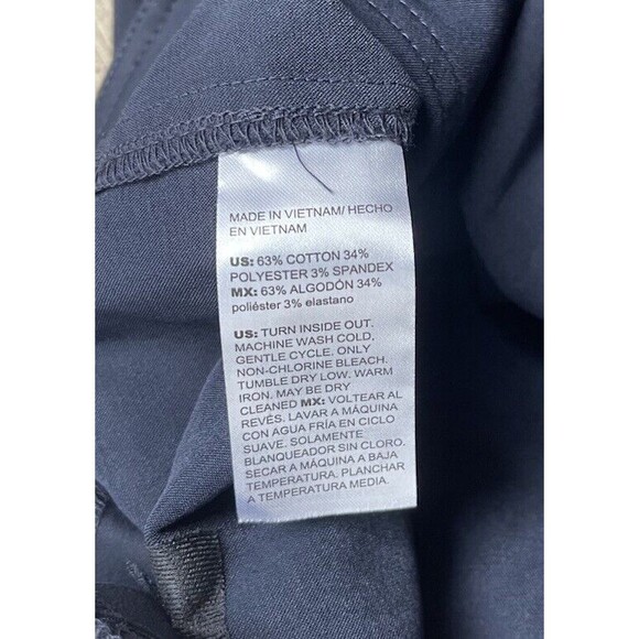 Chico's Women's Flex Waist Sailor Button Shorts Navy Blue Size 3 US:16 NWOT - Picture 4 of 5